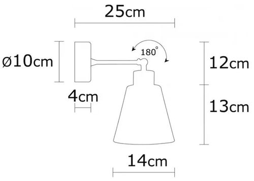 cumpără Candelabru de perete Trendy Lampa de perete Manavgat-N-617 14x25x14cm în Chișinău 