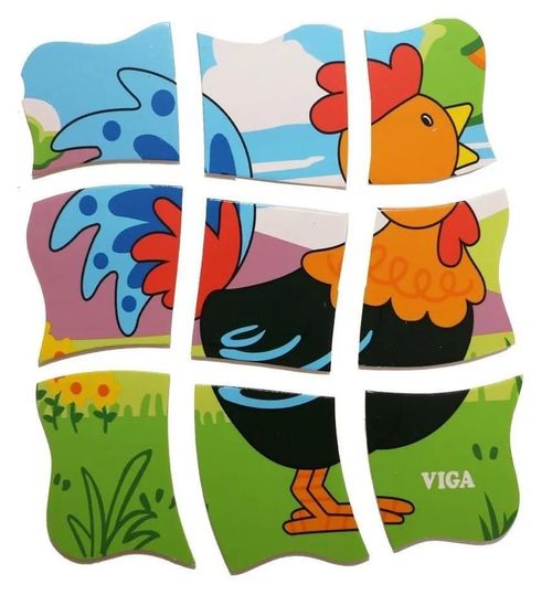 купить Головоломка Viga 50113 Grow-up Puzzle Rooster в Кишинёве 
