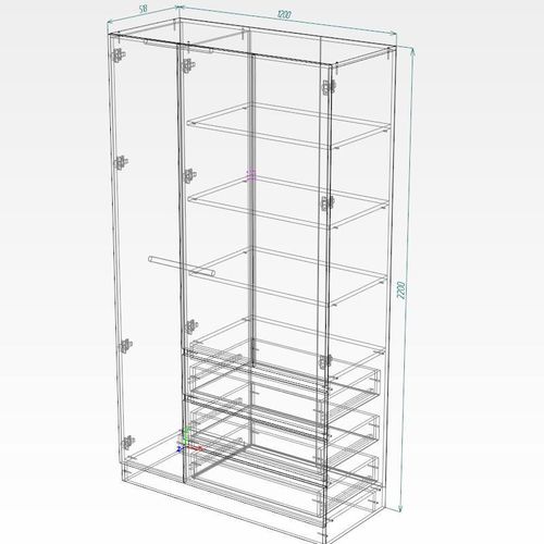 купить Шкаф Smartex (15872) N15 120cm St.Deschis+Kashemir в Кишинёве 