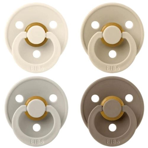 cumpără Suzetă BIBS 120460 Set 4 Colour Latex, tetina rotunda, 6 luni + Ivory/Sand/Vanilla/Dark Oak-120460 în Chișinău 