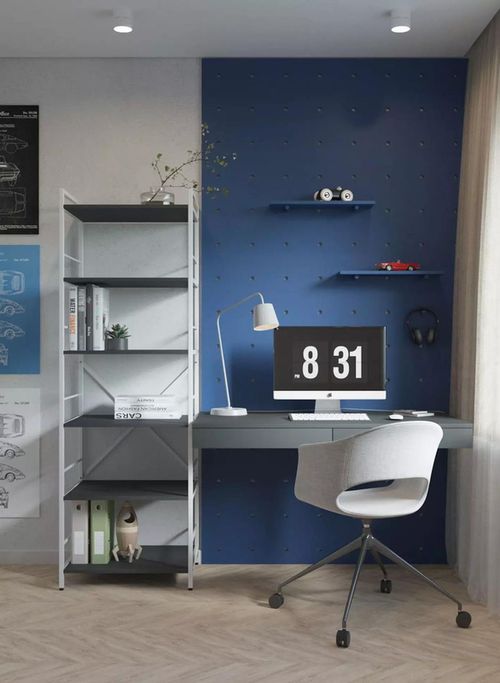 cumpără Raft de birou Nex Home Raft metalic Loft 1800x600x240mm, 6 polite PAL, White/ Anthracite în Chișinău 