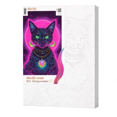 купить Картина по номерам BrushMe BS54410 40x50cm Eco, Prezicatoarea pufoasa в Кишинёве 