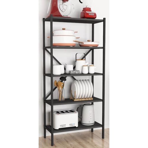 cumpără Etajeră Nex Home Bucatarie, 5 nivele, 66x35x128 cm, Antracit (13-05-01) în Chișinău 