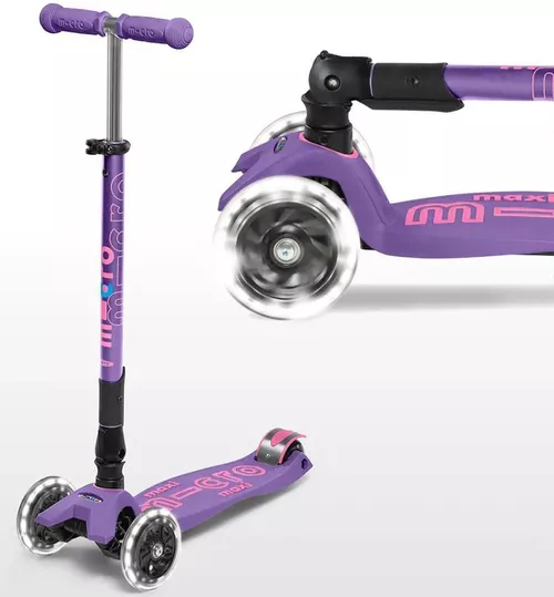 cumpără Trotinetă Micro MMD100 Maxi Deluxe Foldable LED Purple în Chișinău 