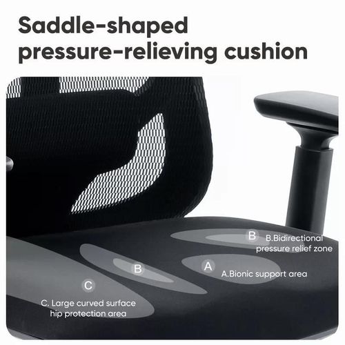 купить Офисное кресло Deli KF230, сетка и обивка, черное в Кишинёве 