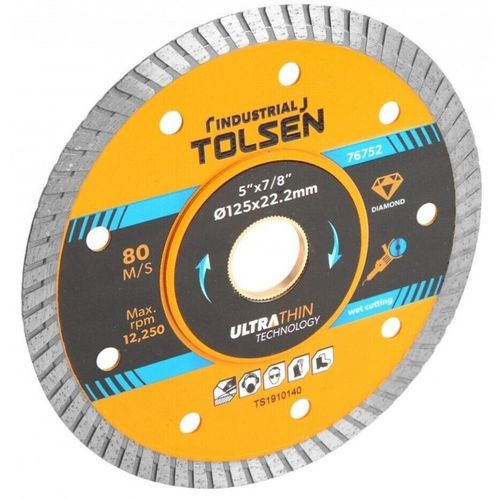 cumpără Disc de tăiere Tolsen Disc diamantat 125x22.2mm Turbo ultra subtire Industrial (76752) în Chișinău 