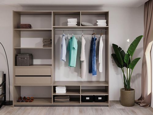 купить Шкаф Bayro Top line Napoli 2300x2300x580 серый камень, купе (604808) в Кишинёве 