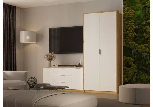 cumpără Dulap MatroLuxe 024434 Aura №1 (Oak Craft Gold) în Chișinău 