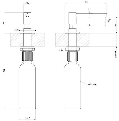 купить Аксессуар для кухонных моек Gessi 29660-239 Dispenser Steel Brushed в Кишинёве 