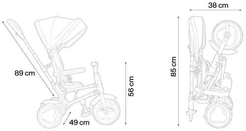 купить Велосипед-коляска Qplay Rito Plus Purple в Кишинёве 