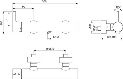 купить Смеситель для душа Ideal Standard Atelier JOY Silver Storm BC785GN в Кишинёве 