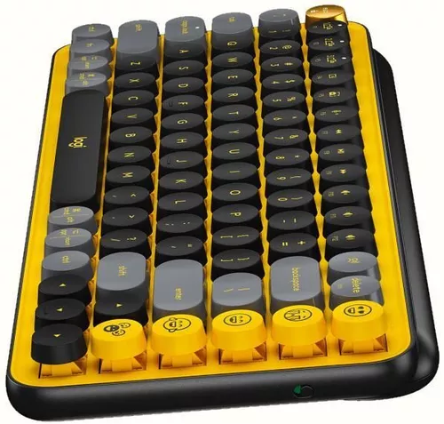 cumpără Tastatură Logitech POP Keys With Emoji Keys, Yellow în Chișinău 