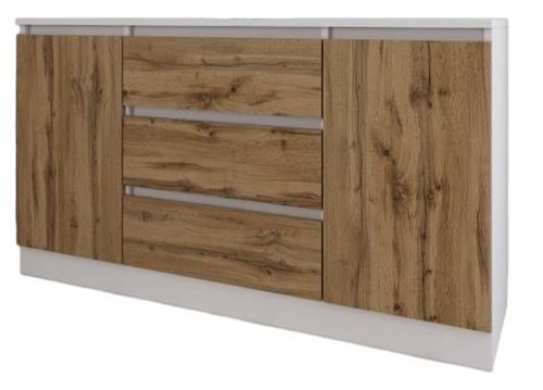 cumpără Comodă Smartex (16221) Т4 160cm Alb+Stejar inchis în Chișinău 