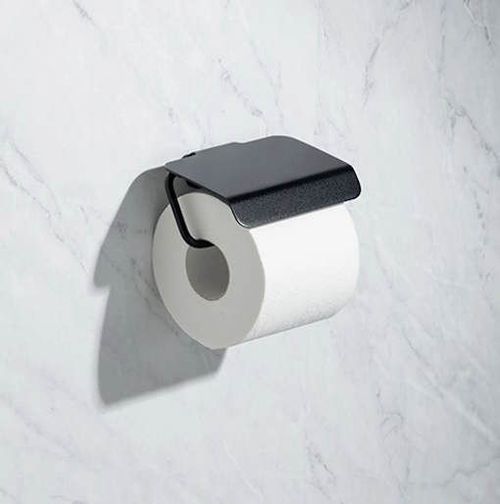 cumpără Suport pentru hârtie Promstore 52130 Tatay Onyx 12x10x5cm, cu capac, negru în Chișinău 