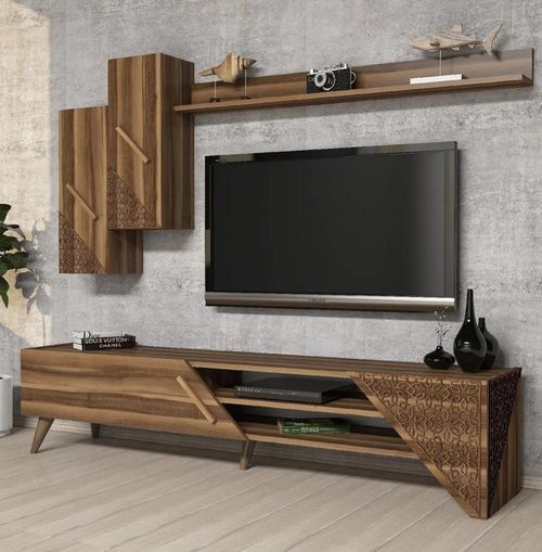 cumpără Set mobilă living Trendy Beril, Nuc 180x40x37cm în Chișinău 