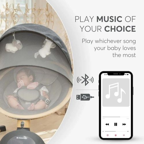 cumpără Leagăn pentru bebeluși Kikka Boo 31005010089 Ashlee 2025 Dark Grey în Chișinău 