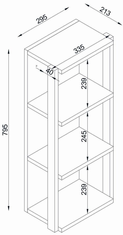 купить Полка декоративная Trendy Pierdut-Nuc 33x79x21cm (GTR005507) в Кишинёве 