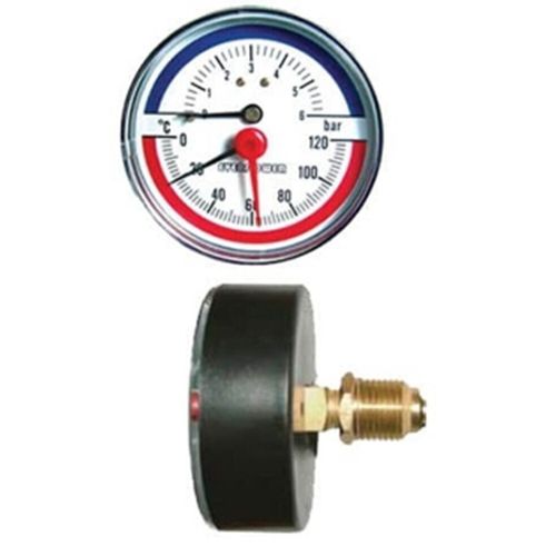 cumpără Accesoriu sisteme de încălzire HERZ Termomanometru 0-4bar 120C orizontal (88555) în Chișinău 