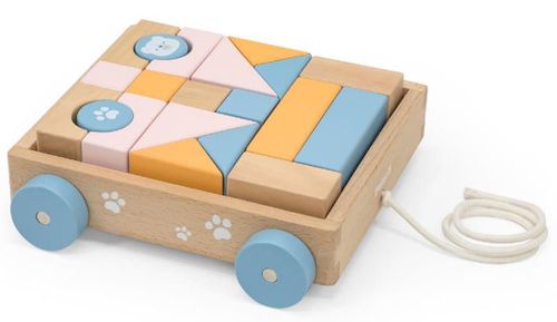 cumpără Puzzle Viga 44096 Jucărie de tras, cu șiret și set de construcție, 20 elem. în Chișinău 