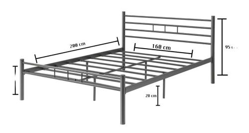 cumpără Pat Evger K-70 160x200cm Black în Chișinău 