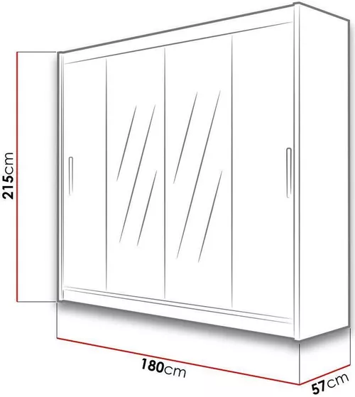 купить Шкаф Mirjan London II 180x215x57 Sonoma Oak в Кишинёве 