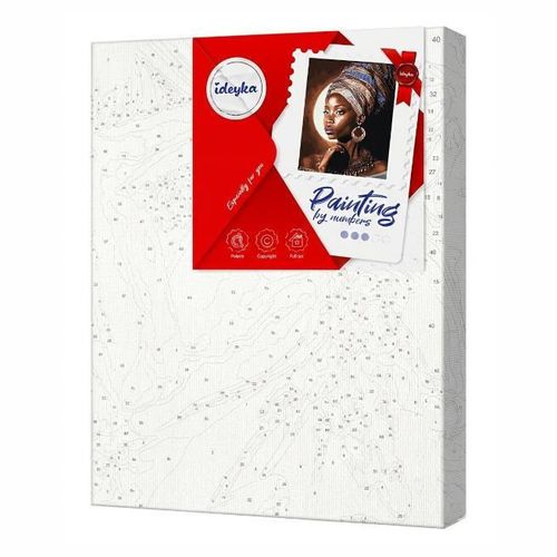 купить Картина по номерам Ideyka KHO2532 40x50cm Eco, Frumusete africana в Кишинёве 