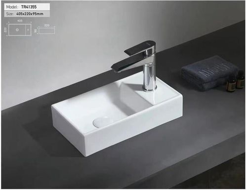 cumpără Lavoar Cerano TR41355 405x220x95 mm, baterie pe dreapta în Chișinău 