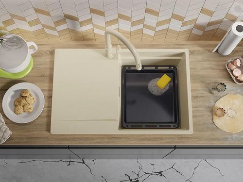 cumpără Chiuvetă bucătărie Primagran San Francisco 780-50 level Beige + accesorii 500x780 MHFKB în Chișinău 