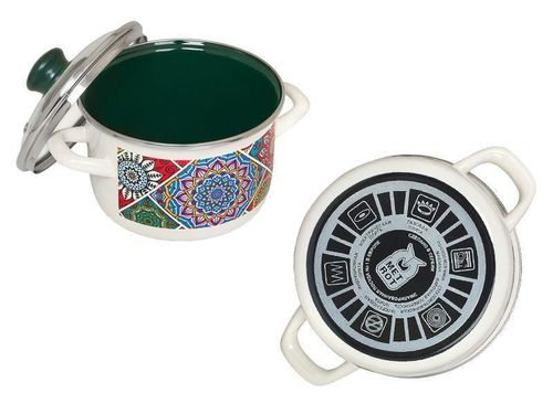 cumpără Cratiță Metalac 51762 эмалированная Sultana 16cm, 2l, крышка стекло în Chișinău 