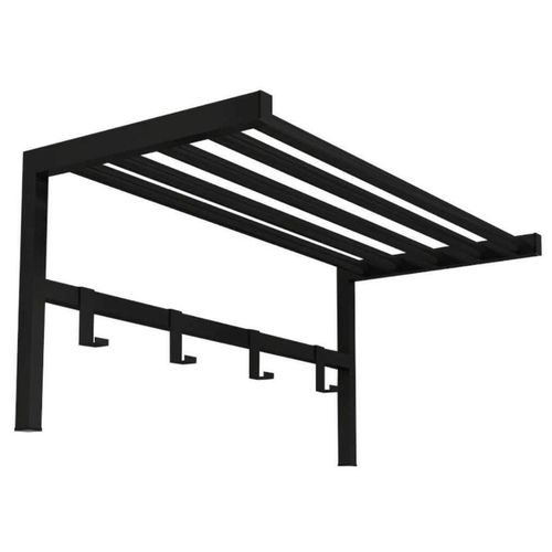 cumpără Cuier pentru haine Nex Home Metalic si spatiu de depozitare, 69x34x32,5 cm, Negru (21-20-06) în Chișinău 