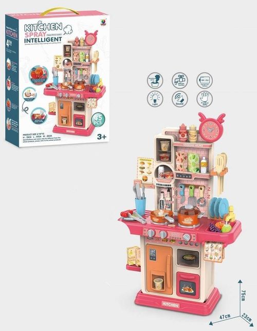 купить Игрушечная кухня и посуда Richi (10256) Bucatarie pe baterii in set cu accesorii в Кишинёве 