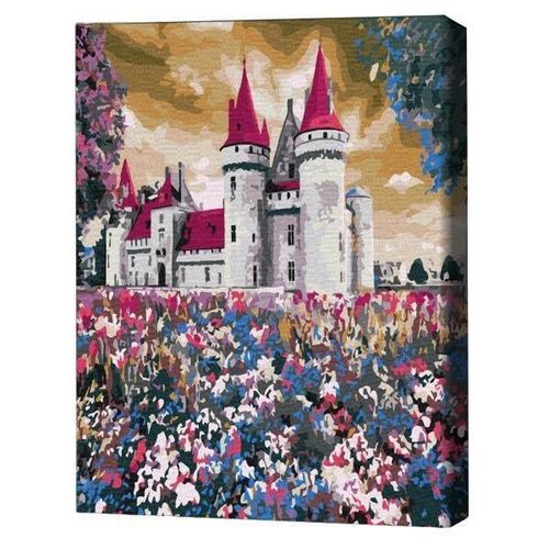 cumpără Tablou pe numere BrushMe RBS3289FC 30х40cm (fără cutie) Castel printre flori sălbatice în Chișinău 