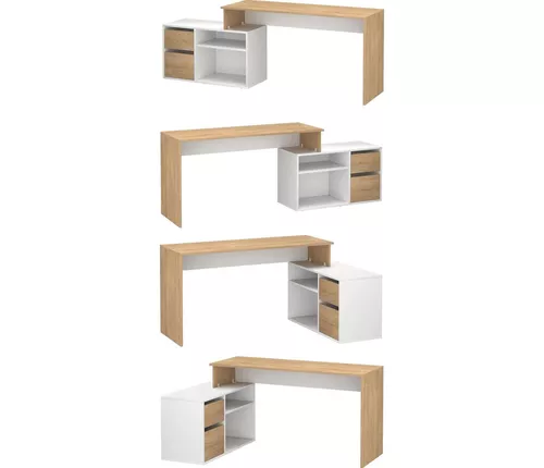 купить Офисный стол Bofigo 20-03-41 Sapphire Oak/White в Кишинёве 