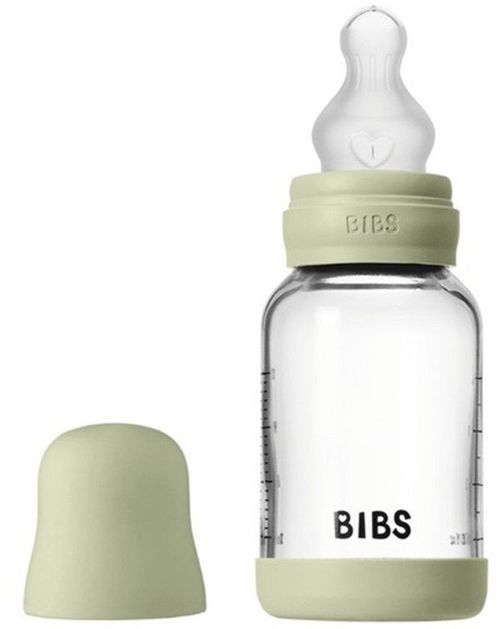 купить Поильник BIBS 50191250 Biberon din sticla anticolici Sage cu tetina din silicon 0+ luni, 120ml в Кишинёве 