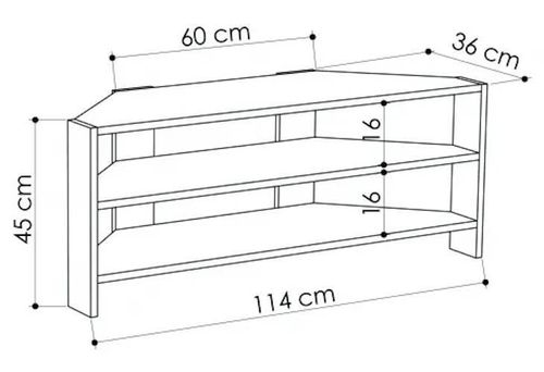 cumpără Comodă TV Trendy Thales Corner, Alb 114x45x36cm în Chișinău 