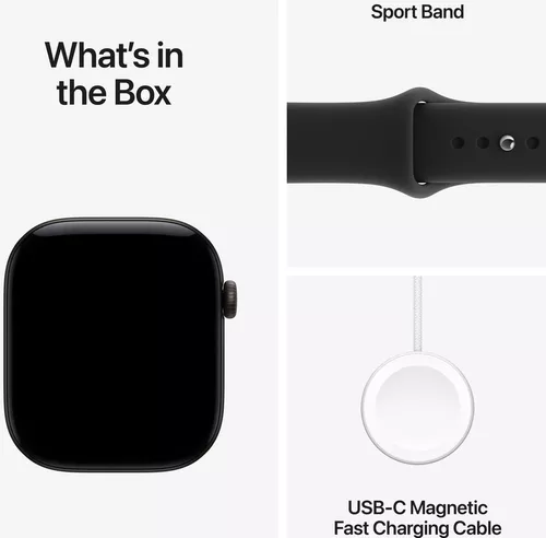 cumpără Ceas inteligent Apple Watch Series 12 GPS 42mm Black Aluminium Case with Black Sport Band S/M MJEA4 în Chișinău 