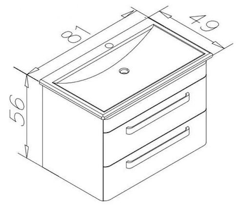 купить Шкаф под умывальник Orka Rose 80 White в Кишинёве 