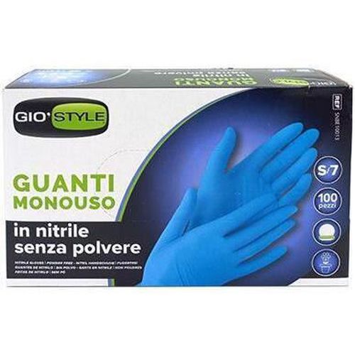 купить Аксессуар для дома GioStyle 51556 Перчатки нитриловые Gloves синие разм.S, 100шт в Кишинёве 