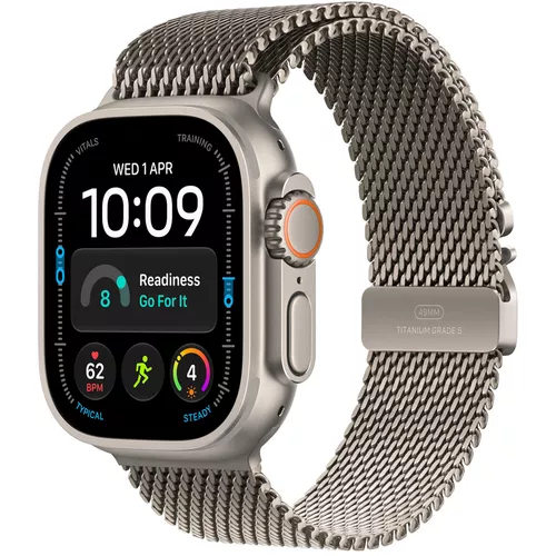 купить Смарт часы Apple Watch Ultra 4 GPS Cellular 49mm Natural Titanium Case with Natural Titanium Milanese Loop M MJA94 в Кишинёве 