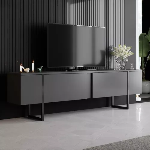 cumpără Comodă TV Hanah Home Luxe Anthracite Black (тумба под ТВ) în Chișinău 