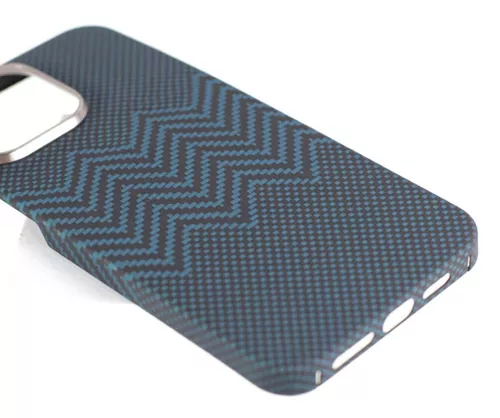 cumpără Husă pentru smartphone Vanta Carbon Ring Weaving M Magsafe for iPhone 16 Pro, M-Blue în Chișinău 