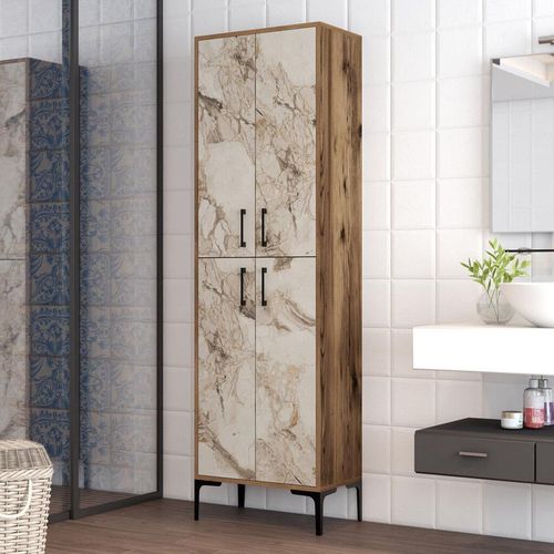 купить Шкаф-пенал Trendy Berlin A-Nuc, Marmura Alba 60x200x35cm, multifunctionala (GTR006634) в Кишинёве 