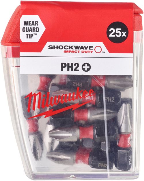 cumpără Set de tubulare, bite, duze Milwaukee 4932430853 biti pentru surubelnite Shockwave Ph2 25mm 25x în Chișinău 