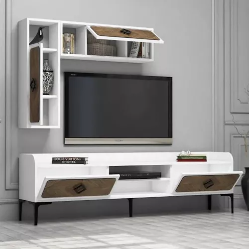 купить Тумба напольная для TV Trendy Samba, Alb 180x52x35cm в Кишинёве 