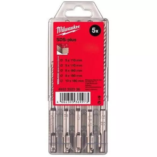 купить Сверло Milwaukee 4932352338 Набор сверл SDS+M2 (5 шт.) 5/6x110 мм / 6/8/10x160 мм в Кишинёве 