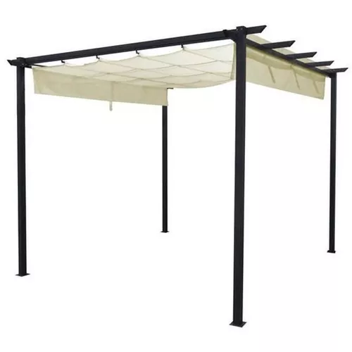 купить Навес ProGarden 41494 Тент-беседка Party 3x3x2.3m с раздвижной крышей, белый в Кишинёве 