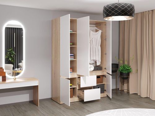 cumpără Dulap Bayro Harmony 1500x2200x550 cu sertare sonoma în Chișinău 