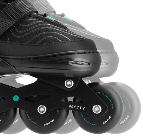 cumpără Role Spokey 943453 Matty 35-38 чёрный/бирюзовый în Chișinău 