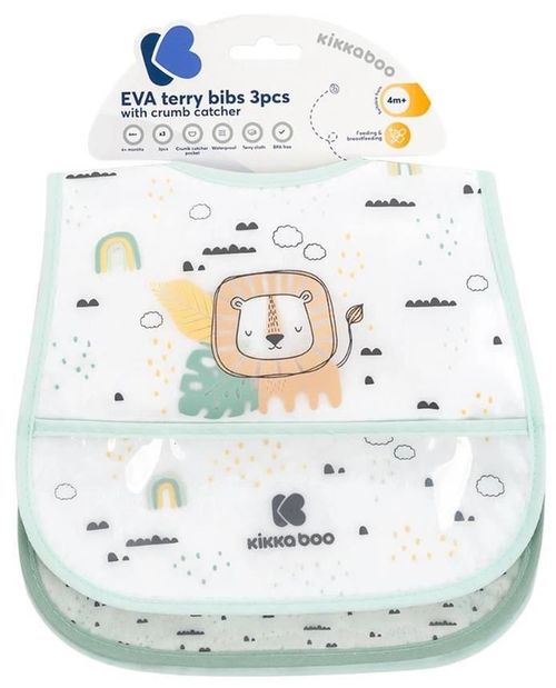 cumpără Bavețică Kikka Boo 31303030054 impermeabila cu buzunar Savanna Mint, 3 buc. în Chișinău 
