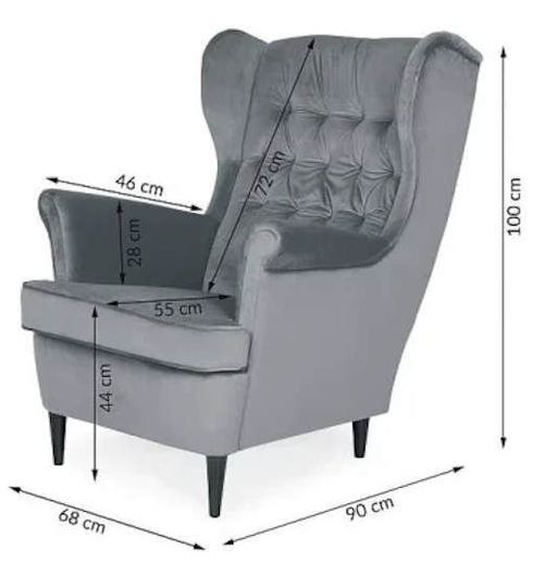 купить Кресло Signal Harry Velvet (Green/Wenge) в Кишинёве 